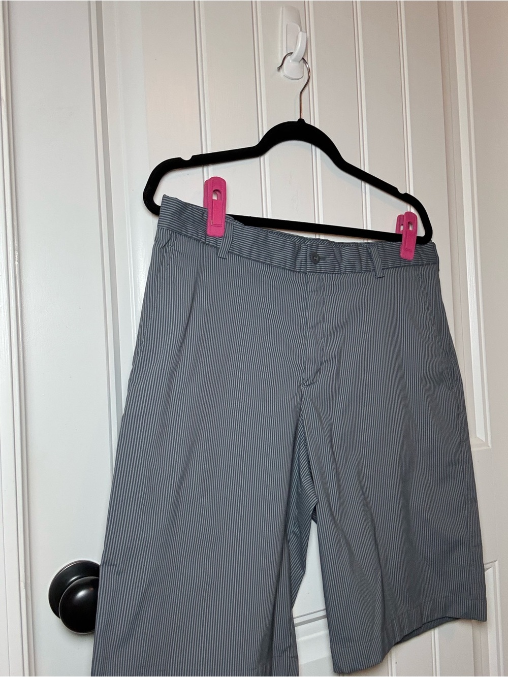 Nike Gray Pinstripe Golf Shorts with Subtle Logo